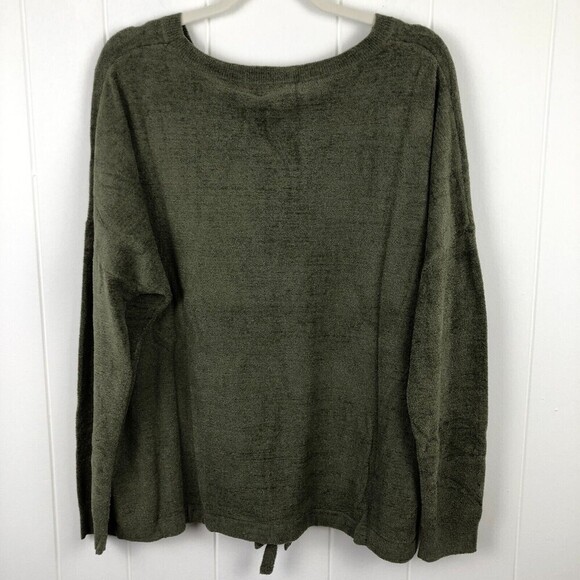 Barefoot Dreams Slouchy Pullover in Olive Large - Picture 5 of 14